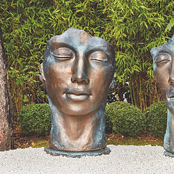 Avis Jardinex Statue visage femm... 115 cm - Bronze