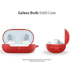 Etui de protection pour casque d'écouteur solide compatible Samsung Galaxy Buds-Rouge