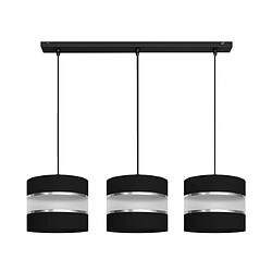 Avis Helam Suspension Helen Tissu,Fer Argent,noir 3 ampoules 95cm