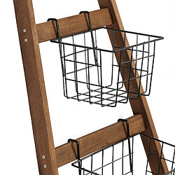 Acheter Helloshop26 Étagère échelle 4 paniers de stockage à grille 144,5 x 26 - 81 x 17 cm 03_0007725