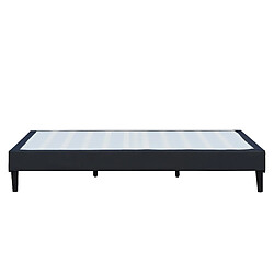 King Of Dreams Sommier Tapissier Noir 80x190 déhoussable housse lavable - revetement Tissu PVC