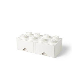 Acheter Grande brique de rangement empilable avec tiroirs blanc - Lego Décoration