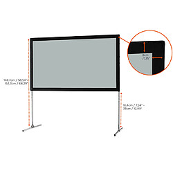 Avis Ecran de projection sur cadre celexon « Mobil Expert » 203 x 114 cm, projection par l'arrière