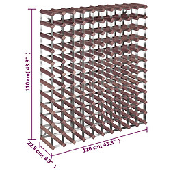 vidaXL Casier à bouteilles pour 120 bouteilles Marron Bois pin solide pas cher