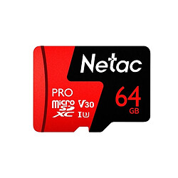 Wewoo Carte Micro SD P500 PRO 64 Go U3 Niveau de vitesse Automobile Enregistreur de données Moniteur mémoire pour appareil photo TF