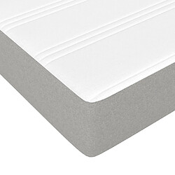 Acheter vidaXL Matelas de lit à ressorts ensachés Gris clair 100x200x20 cm