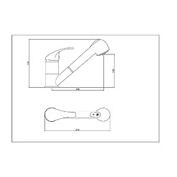 ROUSSEAU 4051631 Mitigeur Évier Bago Chromé,