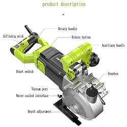 Varanmotors JHS-4240 Rainureuse à matériaux 2400W 6500t/min à sec ou à l'eau, profondeur max 42mm, largeur max 40mm pas cher