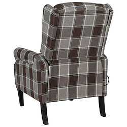 Acheter Maison Chic Fauteuil de massage inclinable,Fauteuil luxe de relaxation Marron Tissu -MN82822