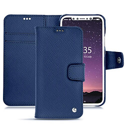 Housse cuir Apple iPhone Xs - Rabat portefeuille - Bleu frisson ( Pantone #29588c ) - NOREVE