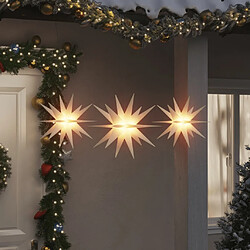 vidaXL Lumières de Noël avec LED 3 pcs pliable blanc