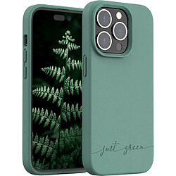 BIGBEN Coque iPhone 14 Pro Natura Night Green - Eco-conçue Just Green