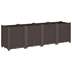 vidaXL Jardinière marron 160x40x53 cm polypropylène