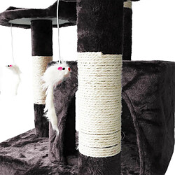 Avis Helloshop26 Arbre à chat corde en sisal griffoir grattoir jeux plateforme 170 cm gris 16_0000010