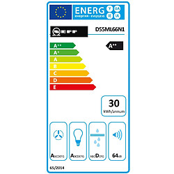 Groupe filtrant 52cm 64db 730m3/h inox - d55ml66n1 - NEFF