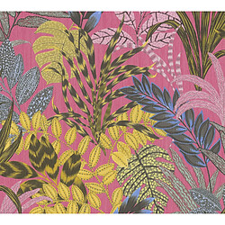 As Creation Livingwalls papier peint feuilles tropicales rose, jaune et bleu