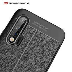 Wewoo Coque Pour Huawei Nova 6 Litchi Texture TPU Antichoc Rouge