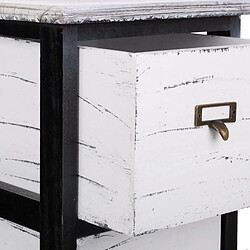 Caisson à Tiroirs Alexandra House Living Blanc Noir Bois de paulownia 32 x 63 x 26 cm pas cher