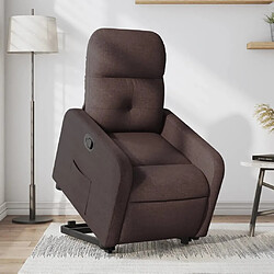 Maison Chic Fauteuil Relax pour salon, Fauteuil inclinable marron foncé tissu -GKD69211