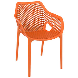 Acheter Alterego Chaise de jardin / terrasse 'SISTER' orange en matière plastique