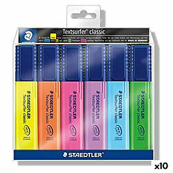 Ensemble de Marqueurs Fluorescents Staedtler Textsurfer Classic (10 Unités)