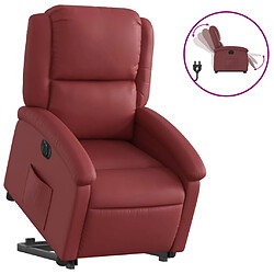 vidaXL Fauteuil inclinable électrique rouge bordeaux similicuir