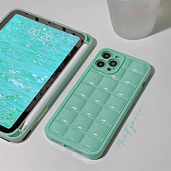 GUPBOO Étui pour iPhone12 Silicone de cas de téléphone portable de couleur unie carrée simple de personnalité