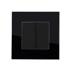 Ledkia Module Double Obturateur avec Plaque Crystal Modern Noir