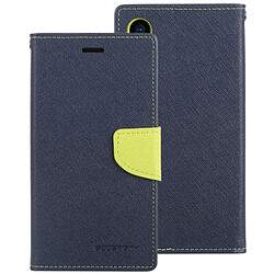 Wewoo Étui à rabat horizontal en cuir FANCY DIARY pour iPhone XS / X, avec support et logements pour cartes et porte-monnaie (bleu foncé)