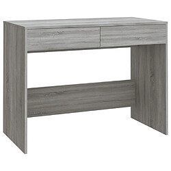 Maison Chic Bureau,Table de travail pour chambre Sonoma gris 101x50x76,5 cm Aggloméré -GKD27089