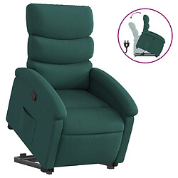 vidaXL Fauteuil inclinable vert foncé tissu