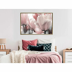 Paris Prix Affiche Murale Encadrée Pastel Tulips II 90 x 60 cm Or