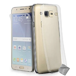 Htdmobiles Coque silicone gel fine pour Samsung Galaxy J7 (2016) + film ecran - TPU TRANSPARENT