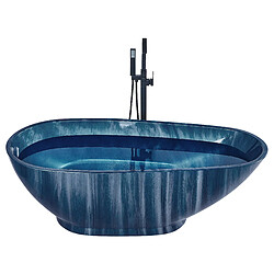 Beliani Baignoire îlot bleu marine 170 x 80 cm RIOJA