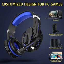 Chrono Casque Gamer PC avec Anti-Bruit, Réglable Micro Basse Stéréo, 3.5mm Jack et LED Lumière Casque PS4 pour PC/Xbox/Switch/Mac/Ordinateur/Laptop(noir) pas cher