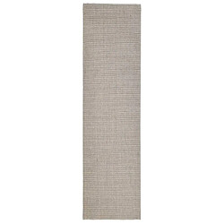 vidaXL Tapis Sisal naturel 80x300 cm Sableux