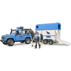 Avis Bruder 02588 - Véhicule de police Land Rover Defender avec remorque pour chevaux