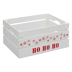 Avis Atmosphera, Createur D'Interieur Lot de 3 cagettes de Noël en bois - L. 40 x P. 25 x H. 20 cm - Blanc