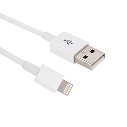 Wewoo Câble blanc pour iPhone X / 8 & 8 Plus / 7 & 7 Plus / 6 & 6s & 6 Plus & 6s Plus / iPad 20cm Lightning à USB 2.0 données / de chargeur,