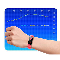 YP Select 1.14 pouces Écran couleur Pression artérielle Moniteur de fréquence cardiaque Sport Bluetooth Smart Wristband Watch-Rouge