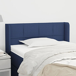 Maison Chic Tête de lit scandinave avec oreilles,meuble de chambre Bleu 93x16x78/88 cm Tissu -MN32620