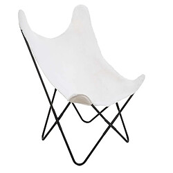 Atmosphera, Createur D'Interieur Fauteuil papillon imitation fourrure OSLO - Blanc