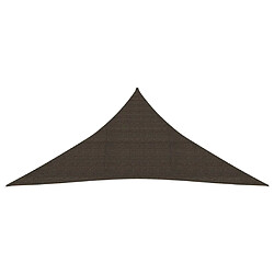 Helloshop26 Voile toile d'ombrage parasol 160 g/m² 4,5 x 4,5 x 4,5 m PEHD marron 02_0009161