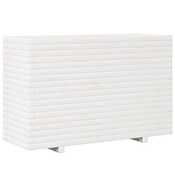 vidaXL Jardinière blanc 110x40x72,5 cm bois de pin massif