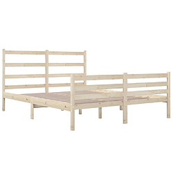 Acheter Maison Chic Lit petit double - Cadre de lit,Structure du lit Contemporain pour chambre bois de pin massif 120x190 cm -MN83134