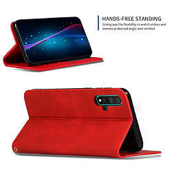 Acheter Wewoo Housse Coque Étui en cuir à rabat horizontal magnétique pour peau de rétro Huawei Nova 5 / Nova 5 Pro rouge