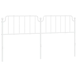 Maison Chic Tête de lit moderne pour chambre - Décoration de lit métal blanc 193 cm -MN17145