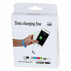 Wewoo Câble blanc pour Samsung Galaxy S6 / S5 / S IV, LG, HTC, longueur: 24cm de chargement de données de synchronisation de bracelet portable, pas cher