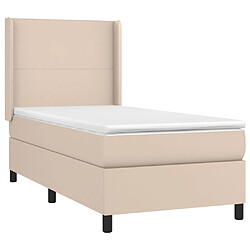 Avis Maison Chic Structures de lit + matelas,Lit à sommier tapissier avec matelas Cappuccino 80x200 cm -MN15942