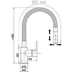 Avis Rav Mitigeur évier flexible gris à mémoire de forme COLORADO H. 36 cm